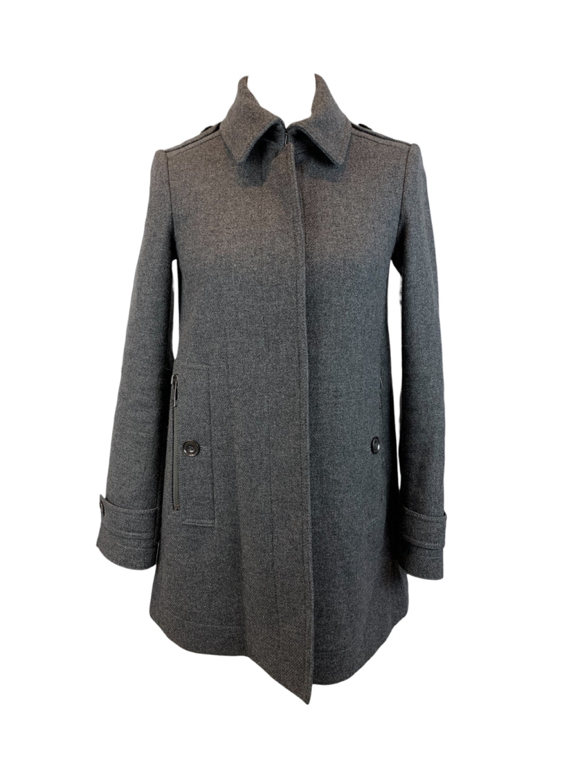 Burberry Brit Size 2 Wool Button-up Coat