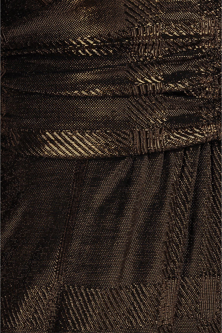 Burberry Size 2 Metallic Bronze Check Print Knit Dress