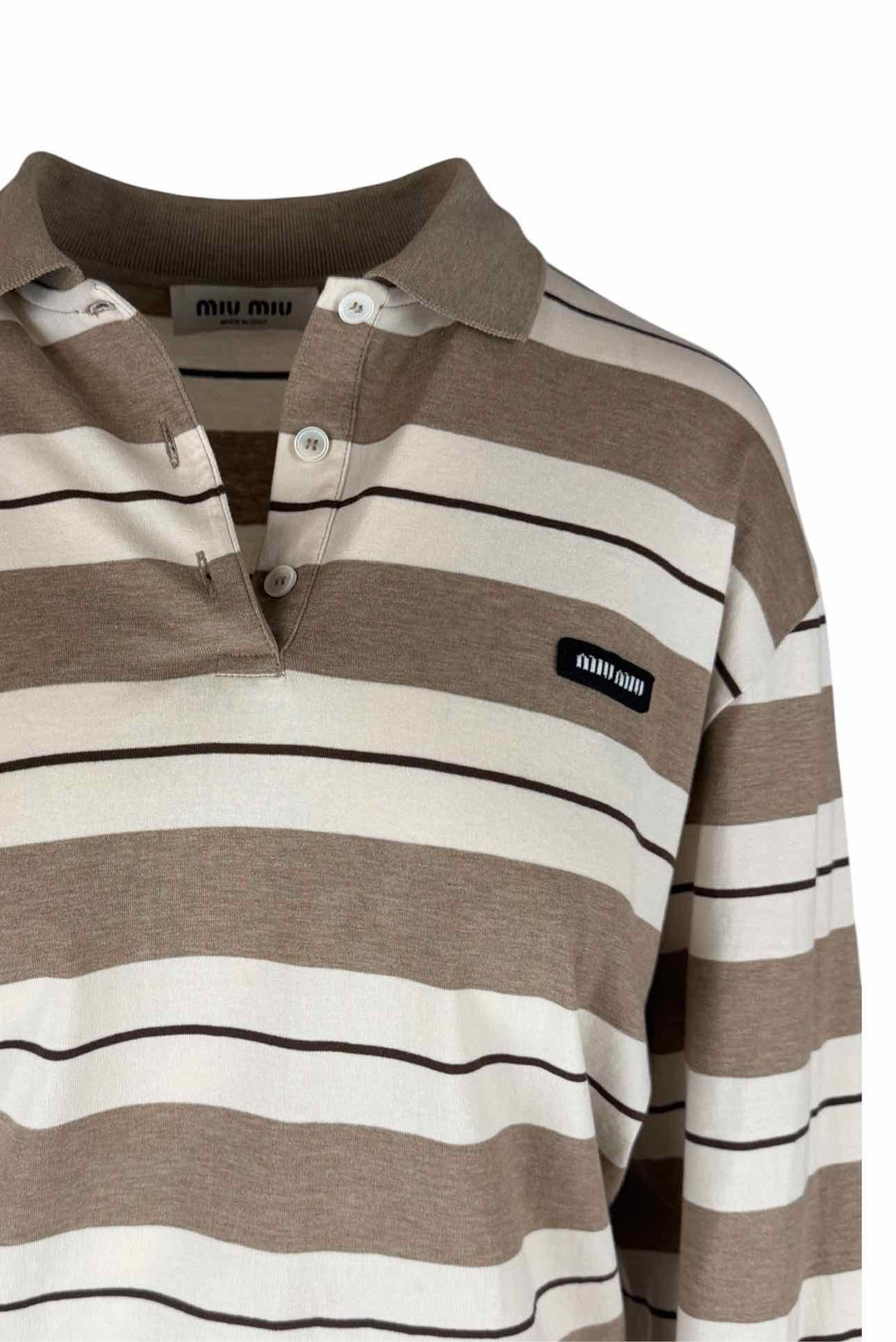Miu Miu Size XS 2025 Cotton Jersey Polo Shirt