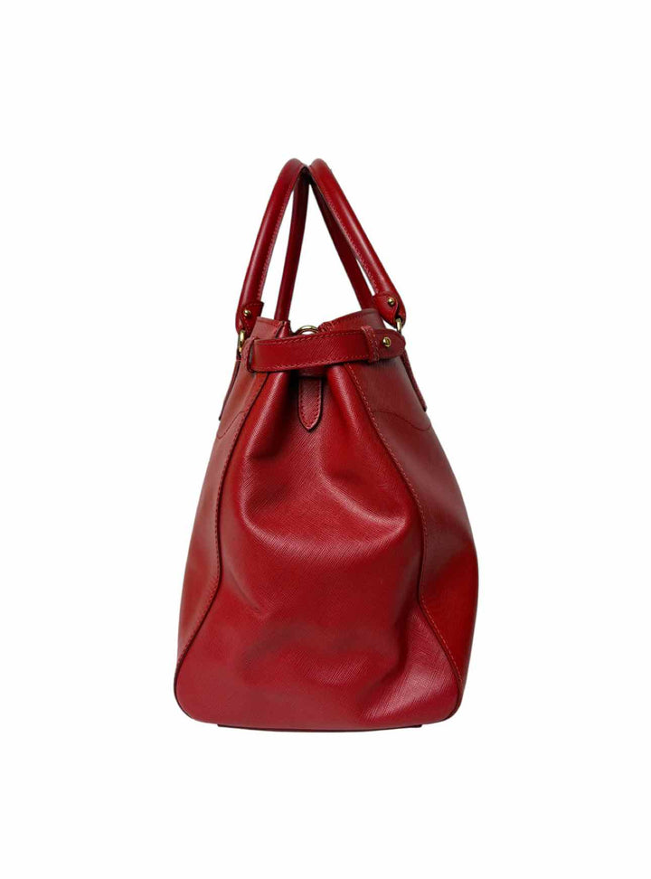 Ferragamo Gancini Red Leather Purse