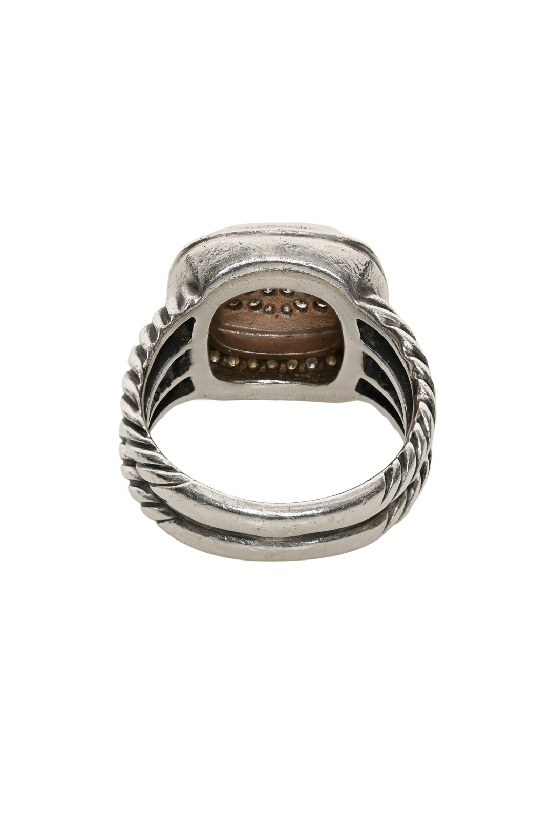 David Yurman Size 7 Sterling Silver Diamond Albion Ring