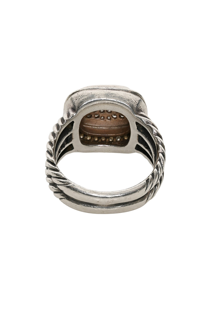 David Yurman Size 7 Sterling Silver Diamond Albion Ring