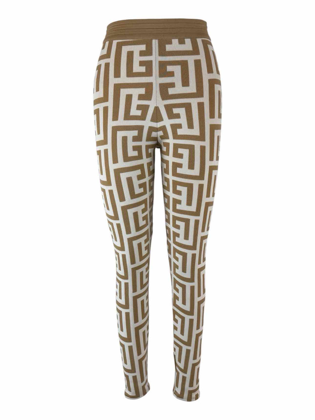 Balmain Size 34 Monogram Knitted Leggings