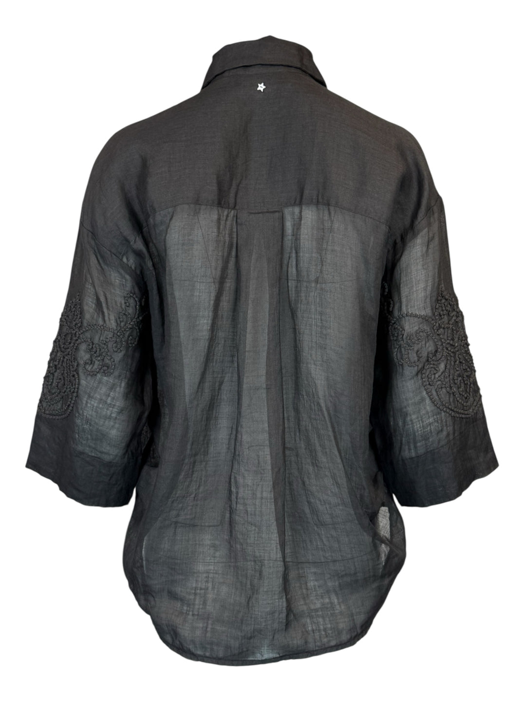 Lorena Antoniazzi Size XS Embroidered Sleeve Blouse