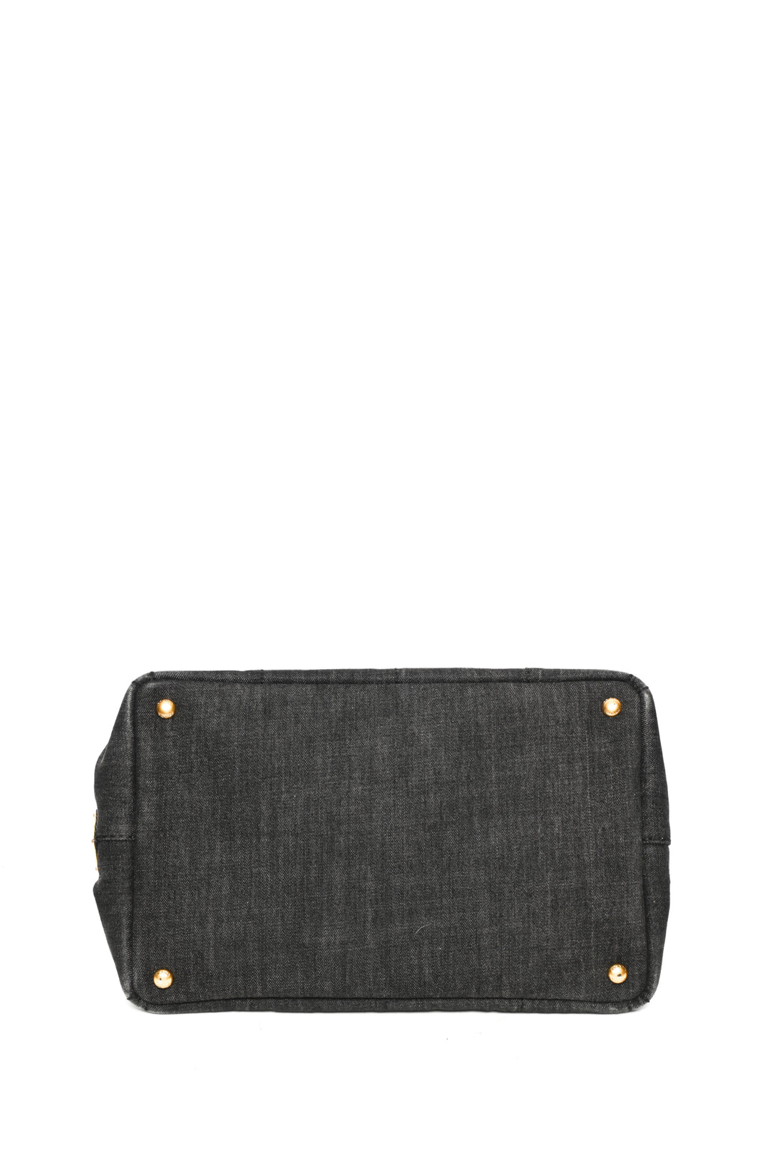 Prada Denim Logo Canapa Large Tote