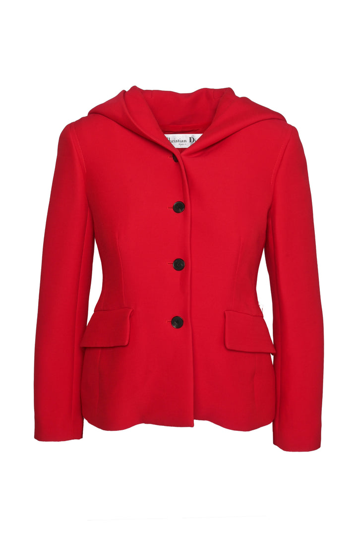 Christian Dior Size 4 Fitted Hooded Jacket