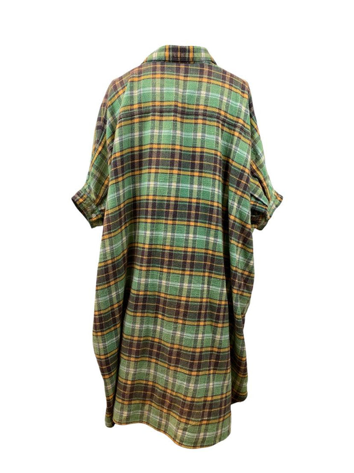 R13 Size OS Plaid Oversized Boxy Shirt Dress