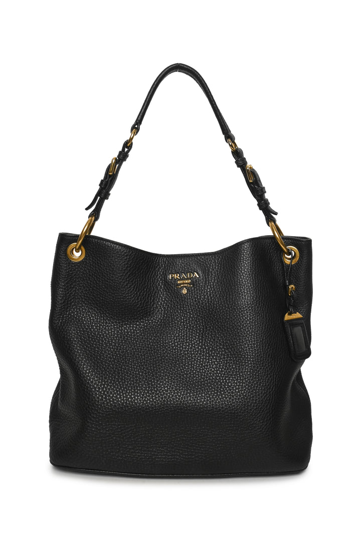 Prada Vitello Daino Leather Hobo