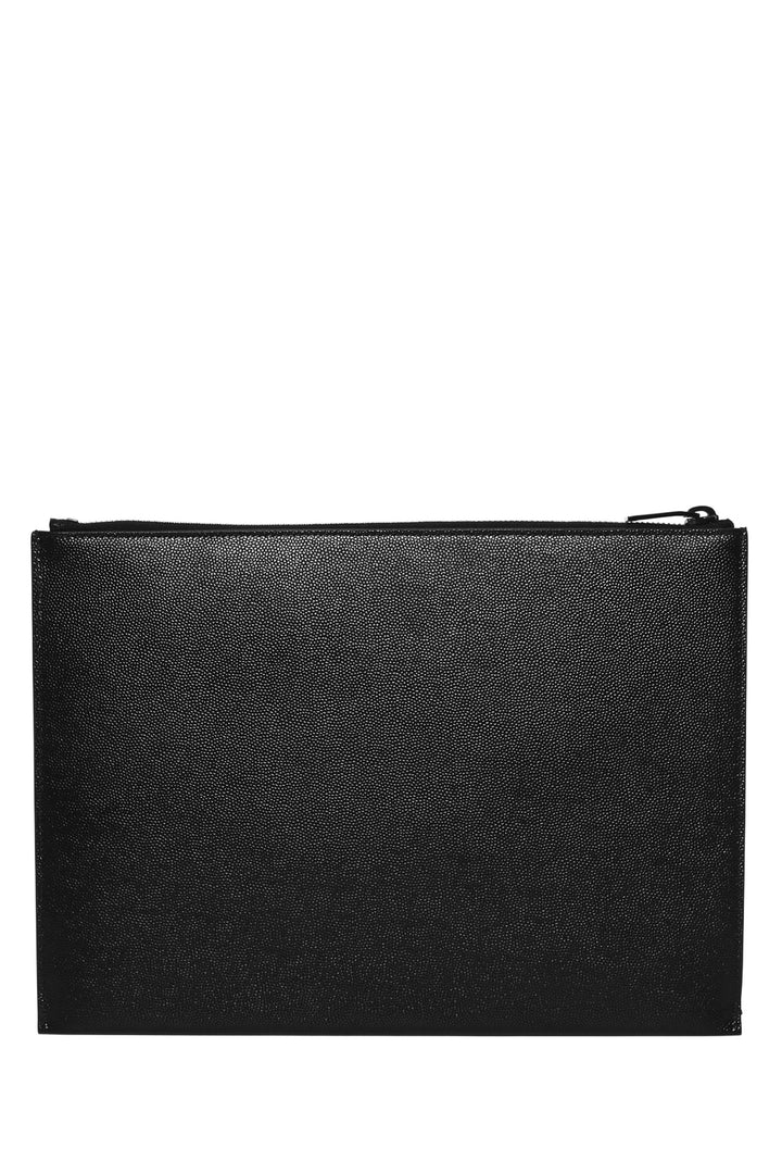 Saint Laurent 2023 Exclusive Pebble-Grain Leather Pouch