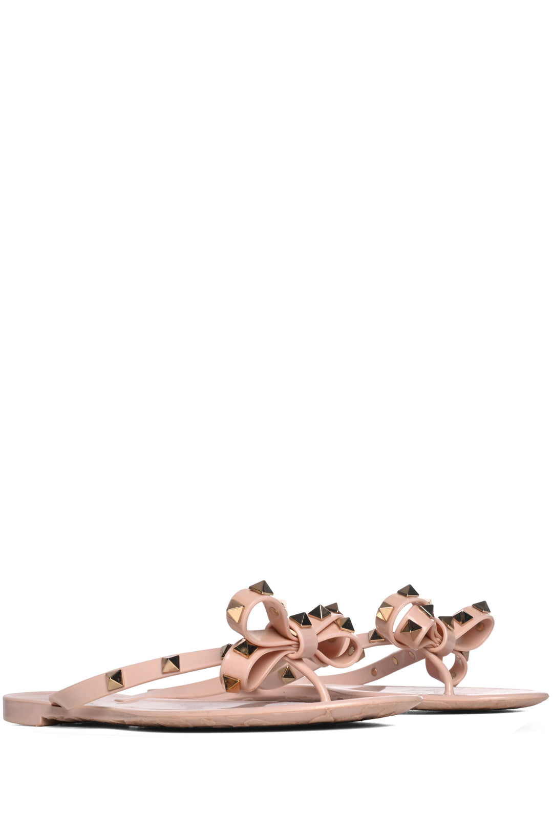 Valentino Size 38 Rockstud Rubber Slipper