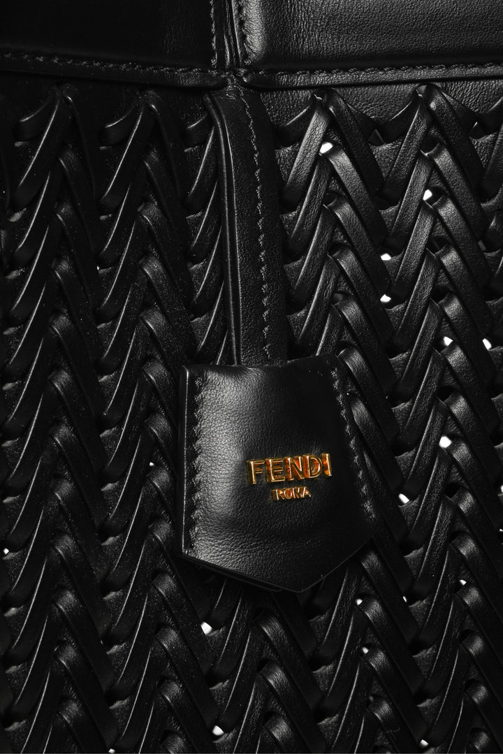 Fendi Interlaced Leather Medium Origami Tote