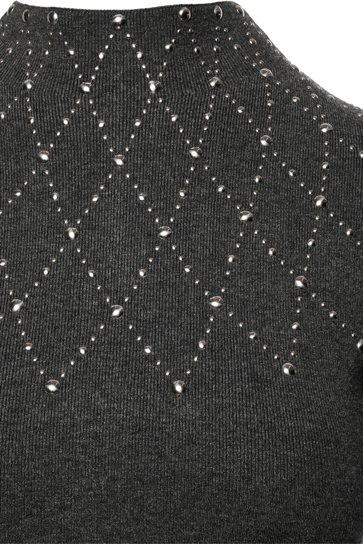 Sandro Size 40 Wool Studded Dress