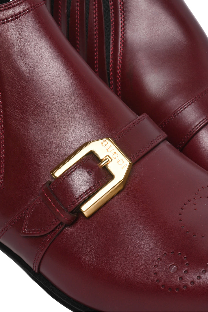 Gucci Size 37.5 Worsh Baroque Ankle Boots
