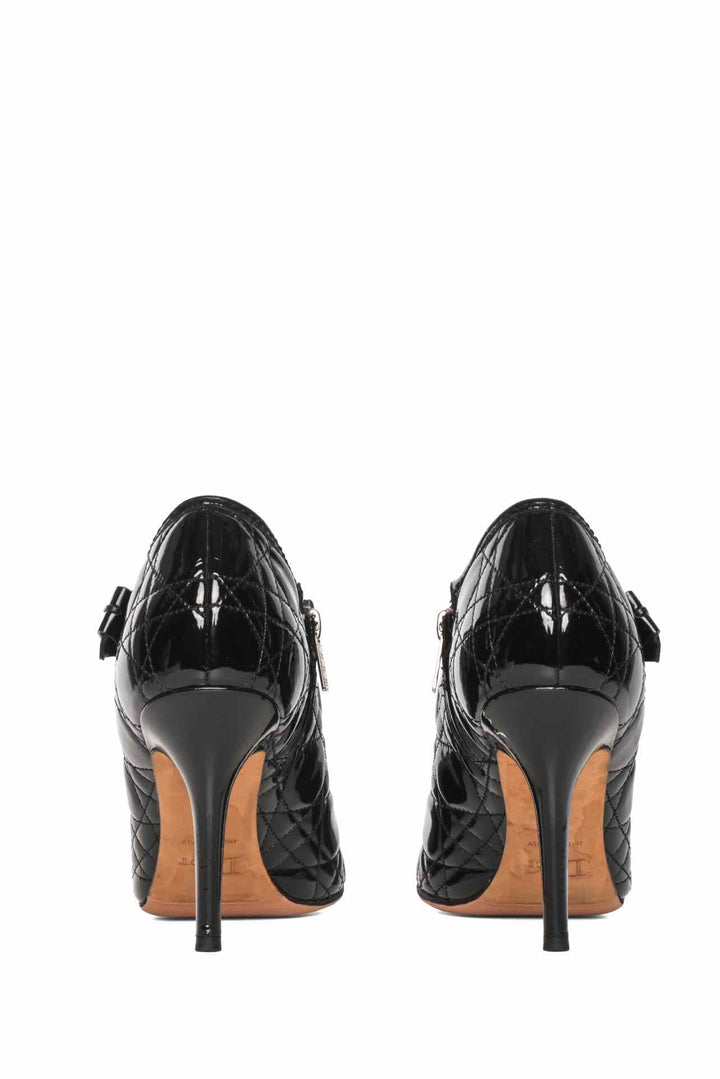 Dior Size 38 Cannage Patent Leather Boots