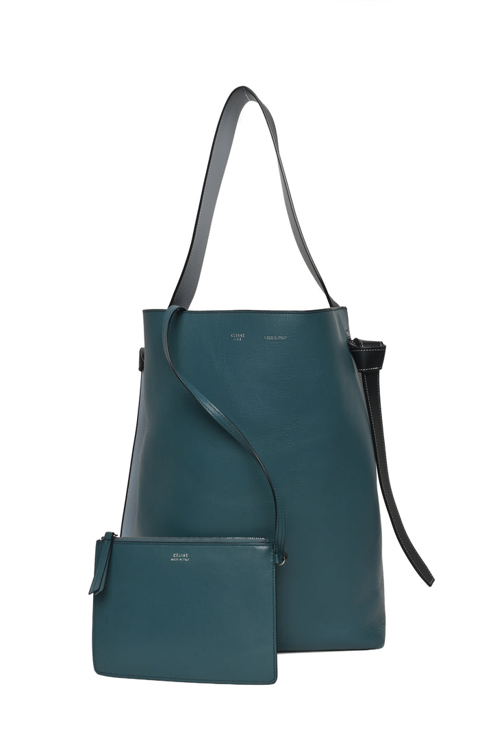 Celine Leather Twisted Cabas Tote