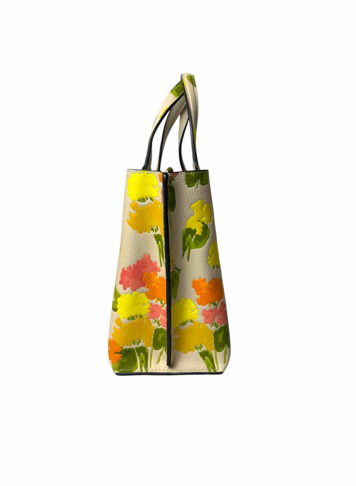 Coach Floral Printed Leather Willow Tote  Purse