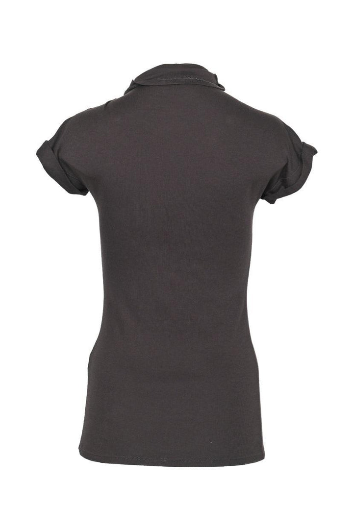 Brunello Cucinelli Size S Gathered Embellished Turtleneck T-Shirt