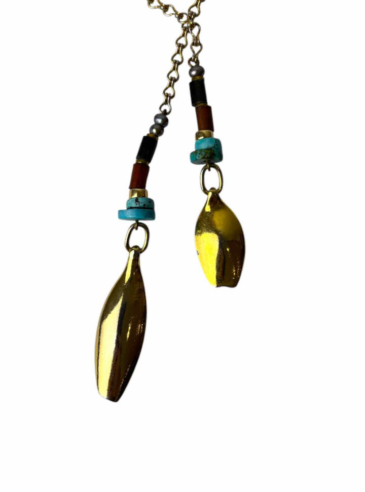 Lizzie Fortunato Argon Lariat Necklace