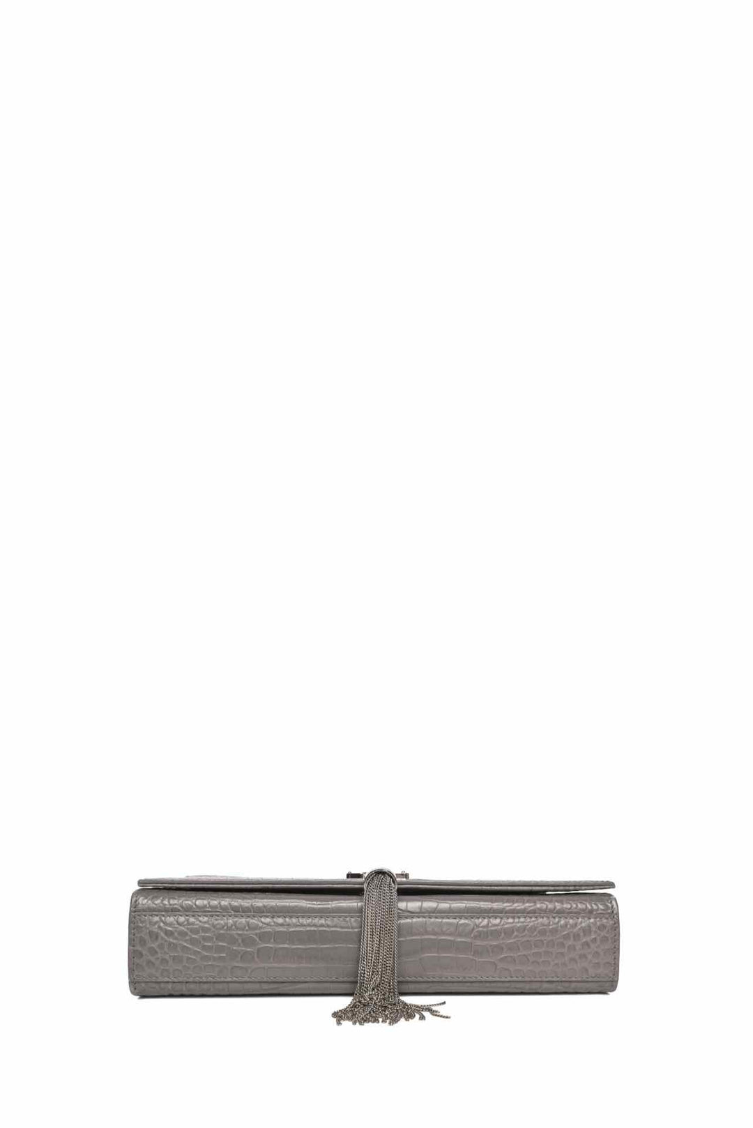 Saint Laurent Croc Embossed Medium Kate Tassel Bag