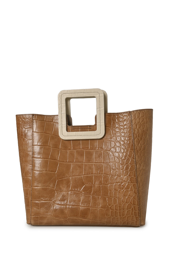 STAUD Shirley Croc Embossed Tote & Pouch