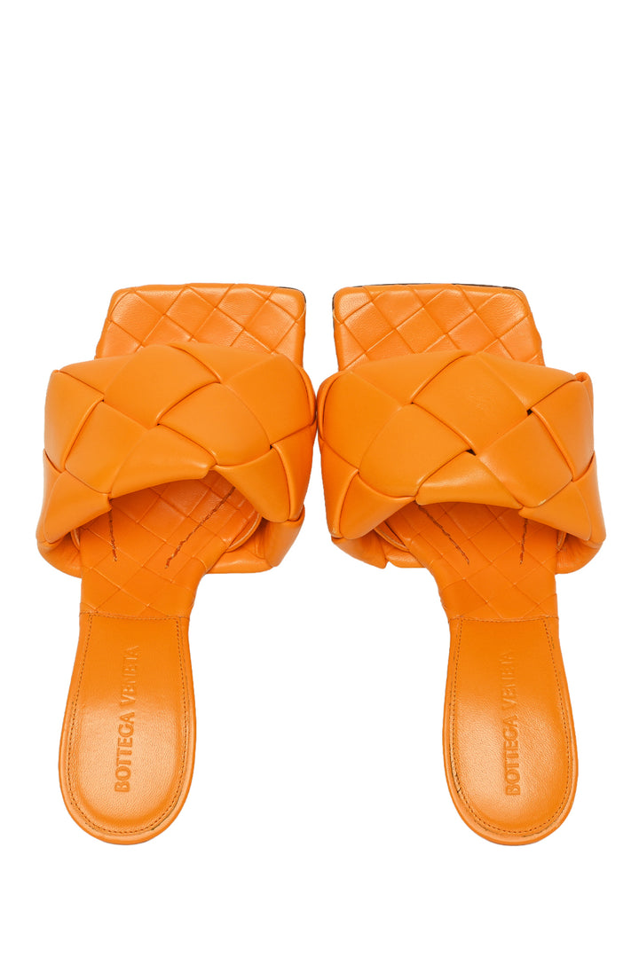 Bottega Veneta Size 35 Intrecciato Lido Heeled Sandals