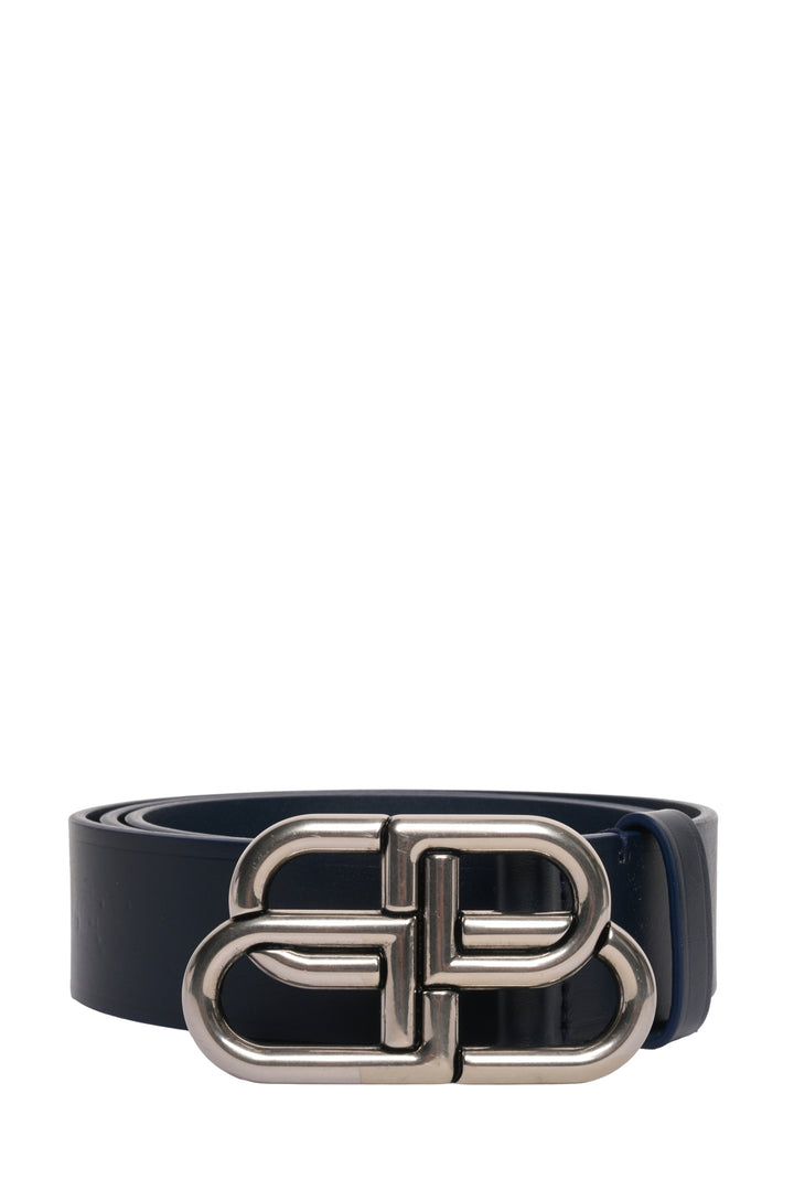 Balenciaga Size 38 Men's BB Large Leather Belt