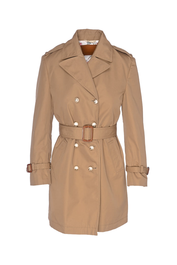 Gucci Size 42 2015 Pearl Button Trench Coat