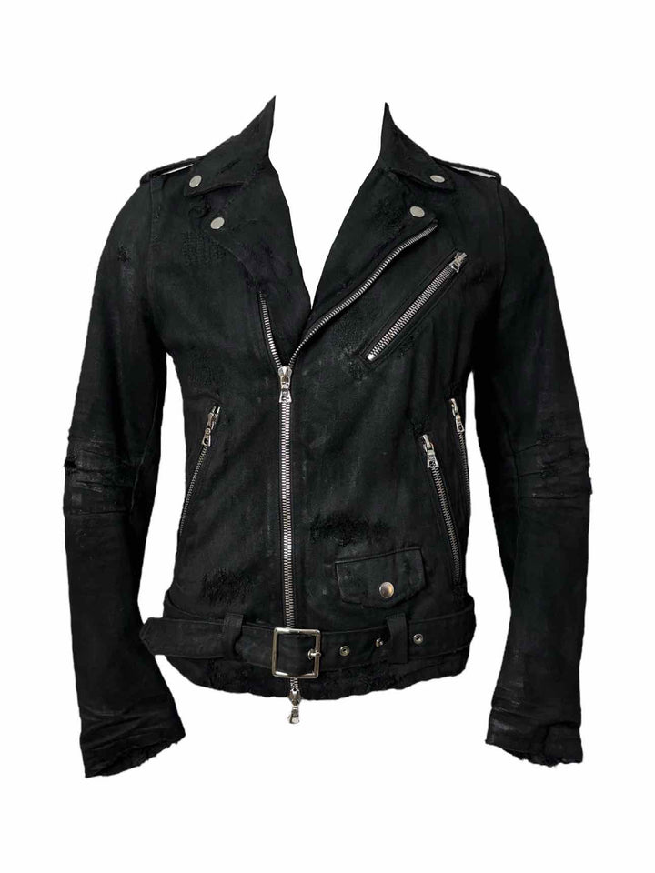Amiri Distressed Denim Biker Size S Men's Jacket