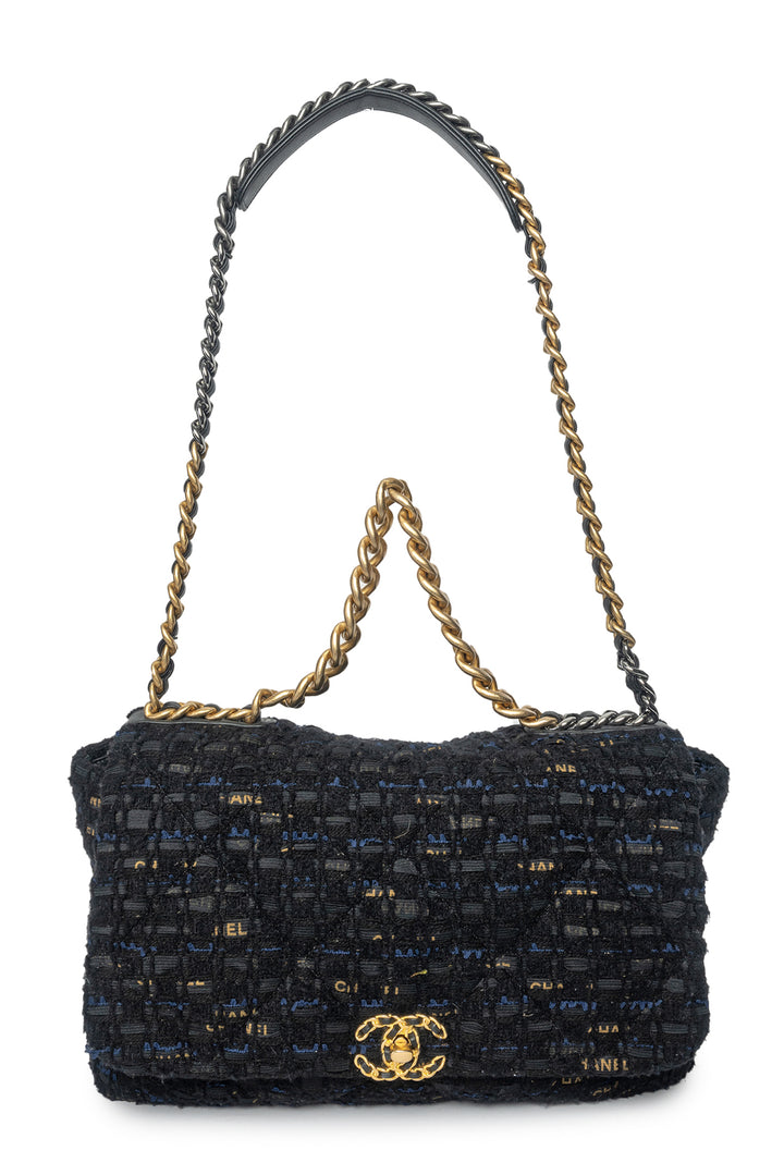 Chanel 2020 Maxi 19 Tweed Flap Bag