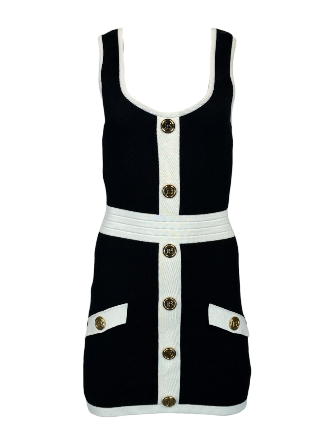 Balmain Size 40 Knit Short Dress