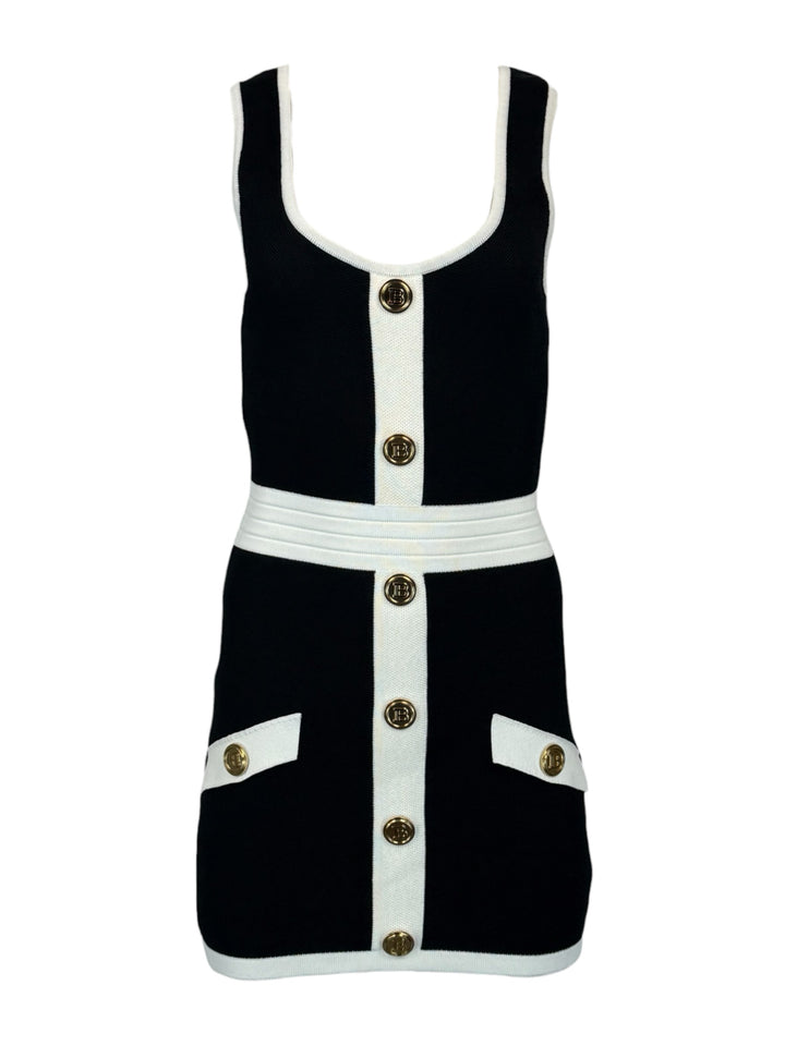 Balmain Size 40 Knit Short Dress