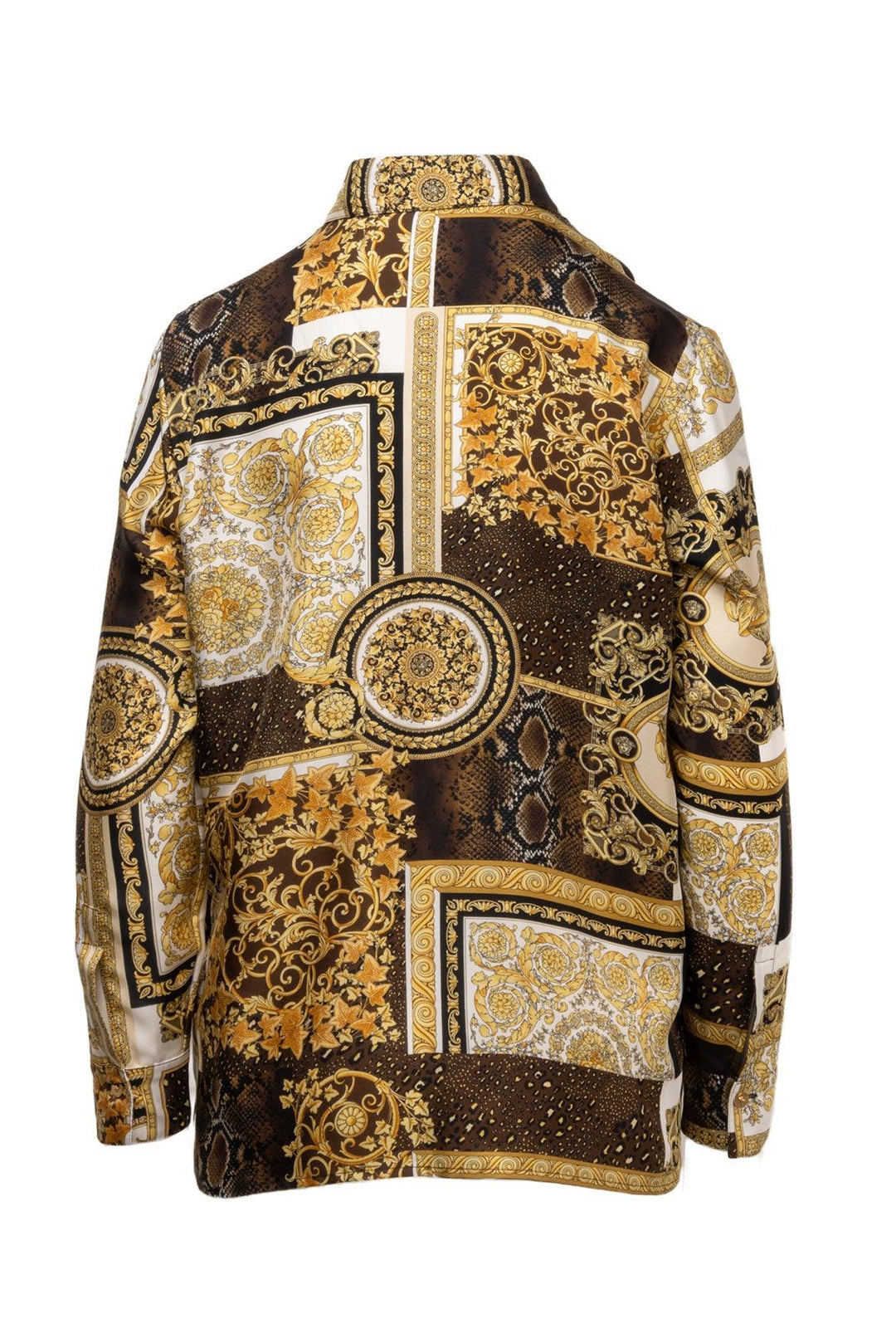 Versace Size 40 Baroque Print Silk Blouse