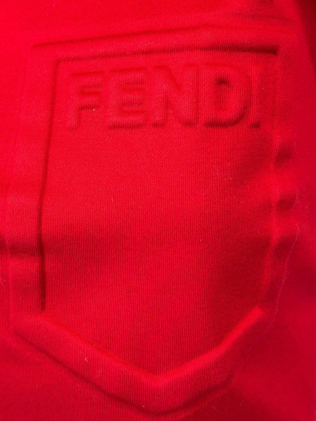 Fendi Size XS Pocket Embossed Cropped T-Shirt