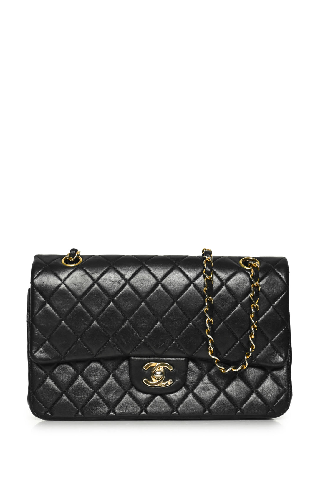 Chanel 2000-2002 Quilted Lambskin Medium Double Flap Shoulder Bag