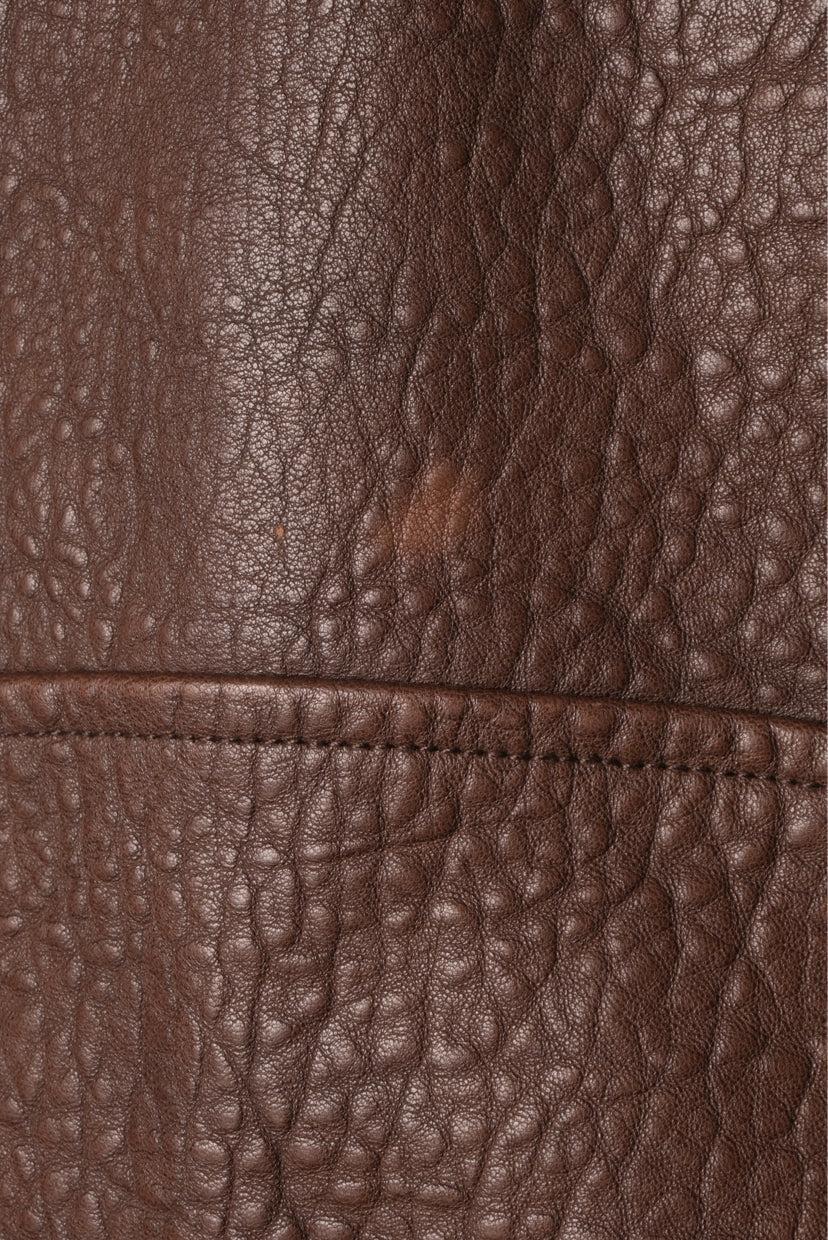 Veda Size S Distressed Leather Moto Jacket