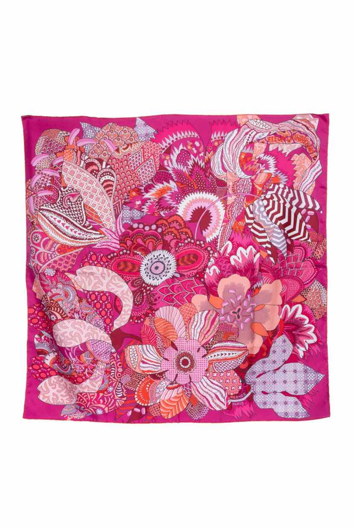 Hermes Fleurs D'Indiennes Square Silk Scarf