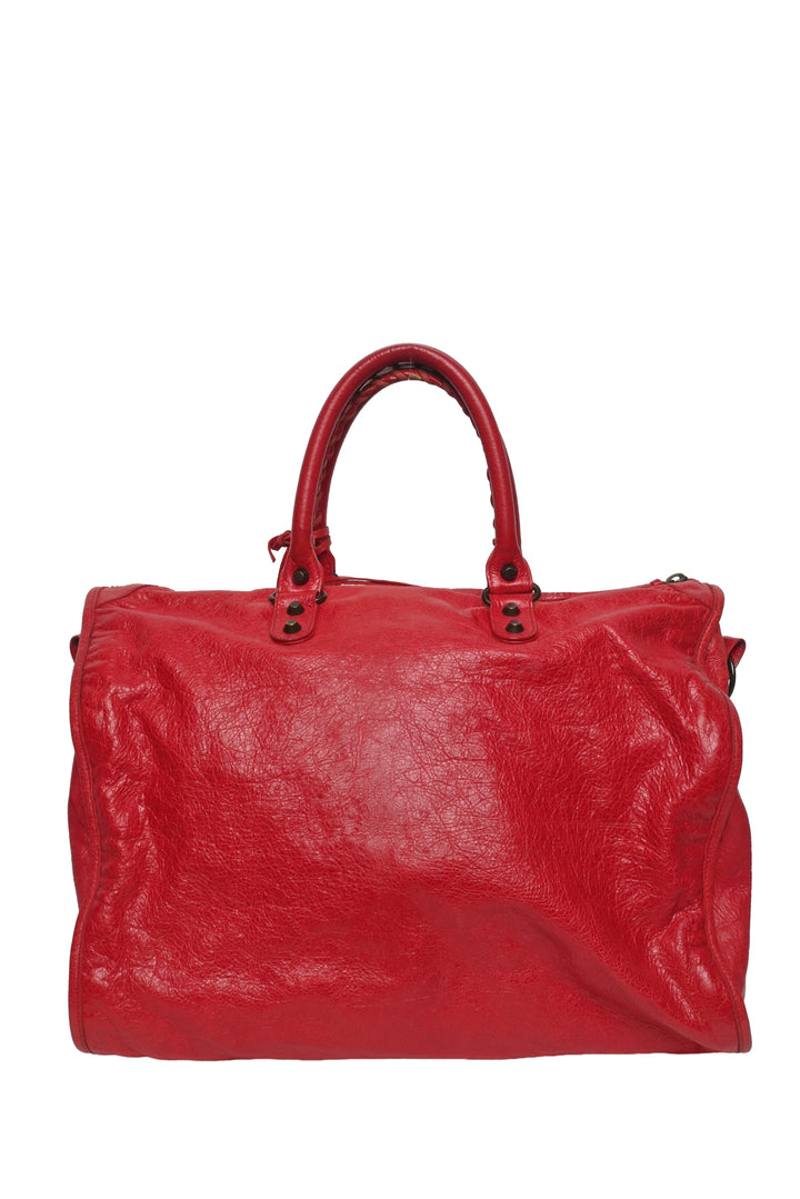Balenciaga Agneau Leather Motocross Classic Kraft Tote