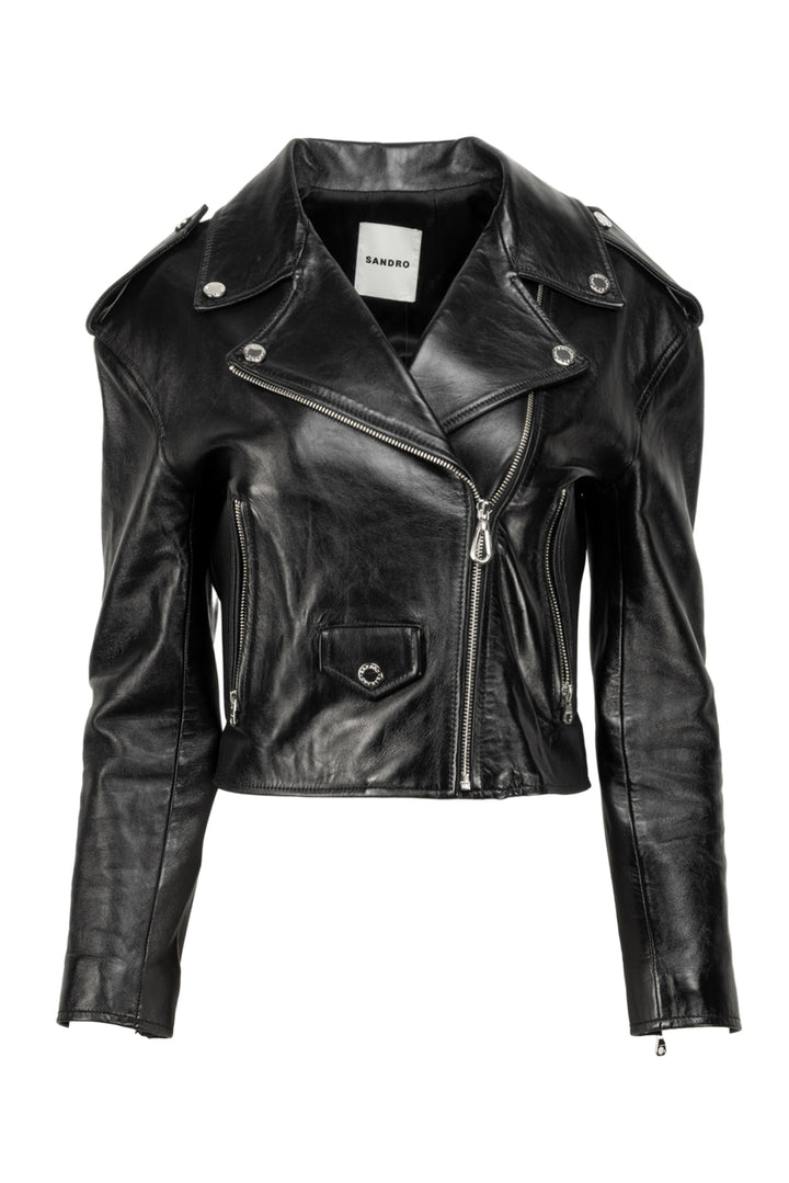 Sandro Size 34 Leather Jacket
