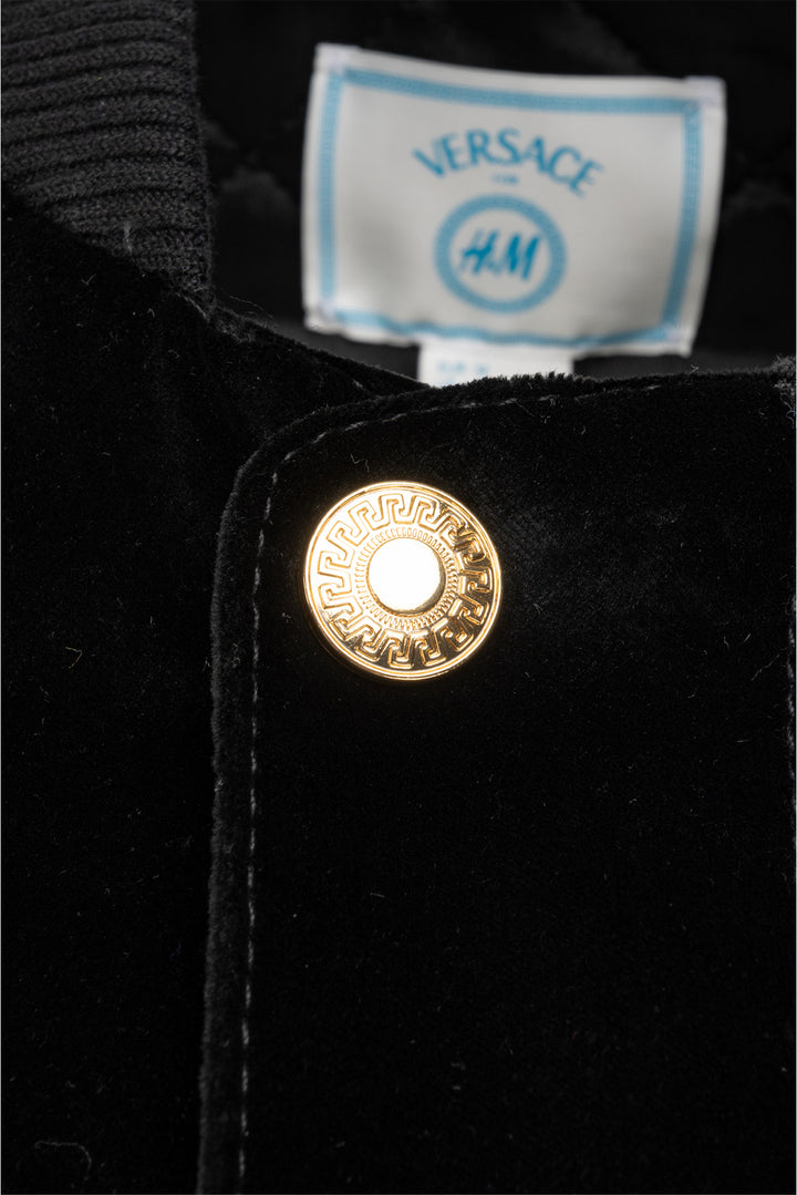 H & M x Versace Size M Men's Barocco & Animal Print Velvet Bomber Jacket