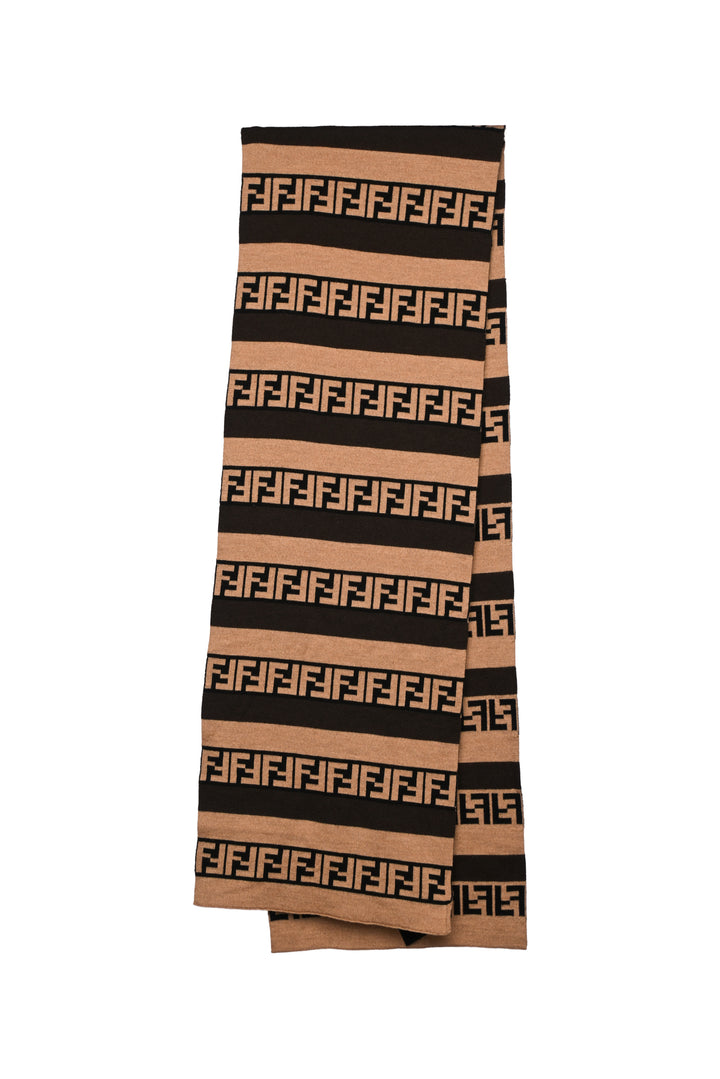 Fendi Zucca FF Striped Scarf