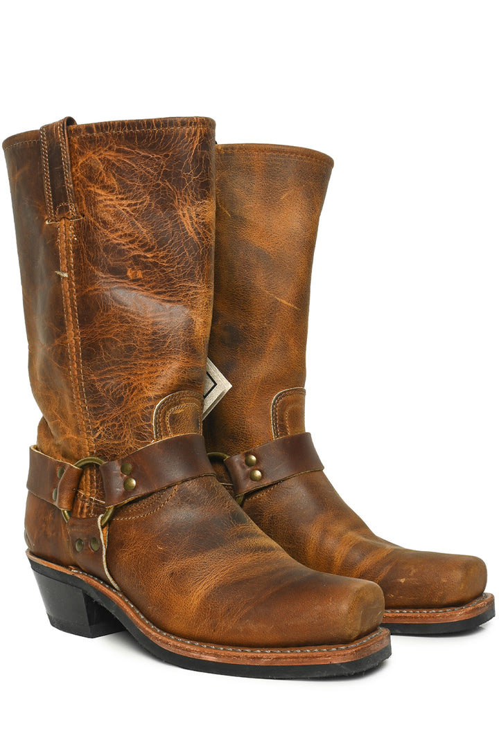 Frye Size 7.5 Oiled Leather Harness Mid-Calf Boots