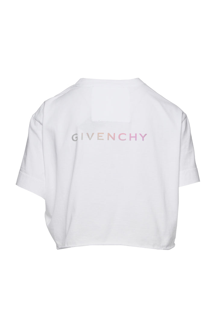 Givenchy Size XS Cropped Ombre 4G Peace Logo T-Shirt