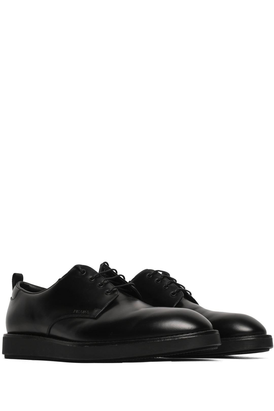 Mens Shoe Size 7 Prada Men's Brushed Leather Derby Shoes