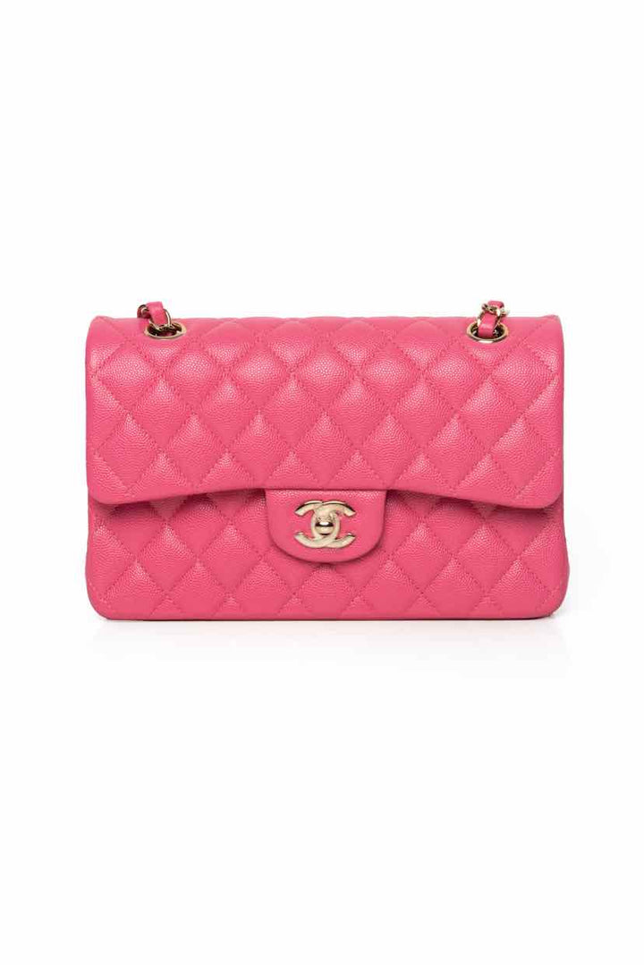 Chanel 2020 Small Caviar Classic Double Flap Shoulder Bag