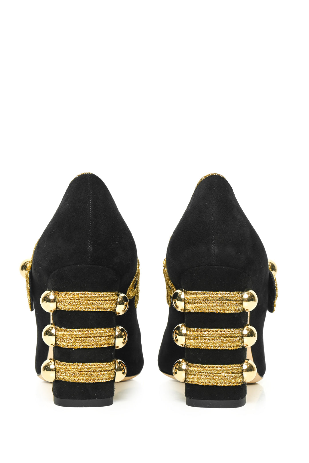 Dolce & Gabbana Size 36.5 Suede Military Mary Jane Pumps