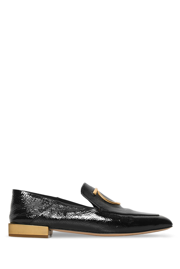 Salvatore Ferragamo Size 7 Lana Crinkle Patent Flats