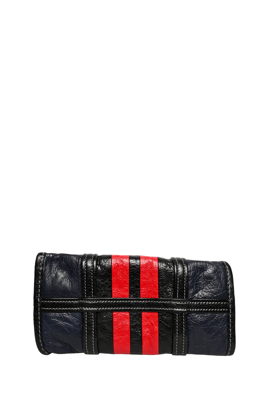 Balenciaga F/W 2017 Striped Lambskin Small Bazar Shopper Tote
