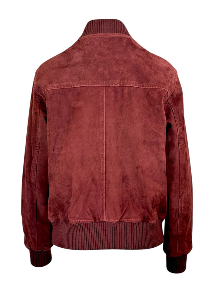 Sandro Size M Men's Goat Suede Bomber Jacket