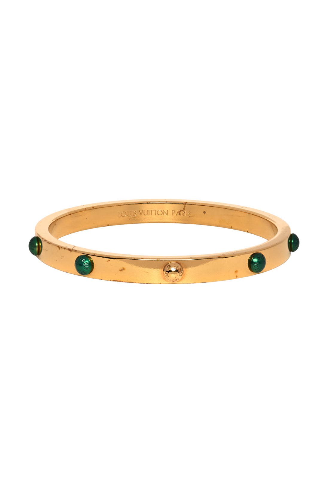 Louis Vuitton Size M Lacquer & Metal Gimme A Clue Bangle
