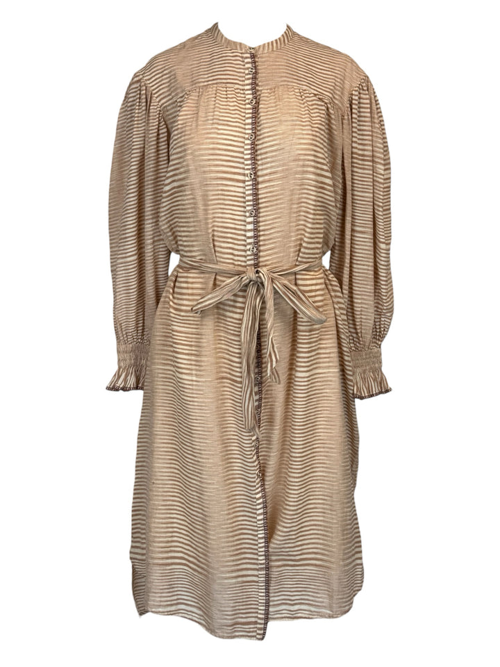 Ulla Johnson Size 4 Fiora Striped Midi Shirt Dress